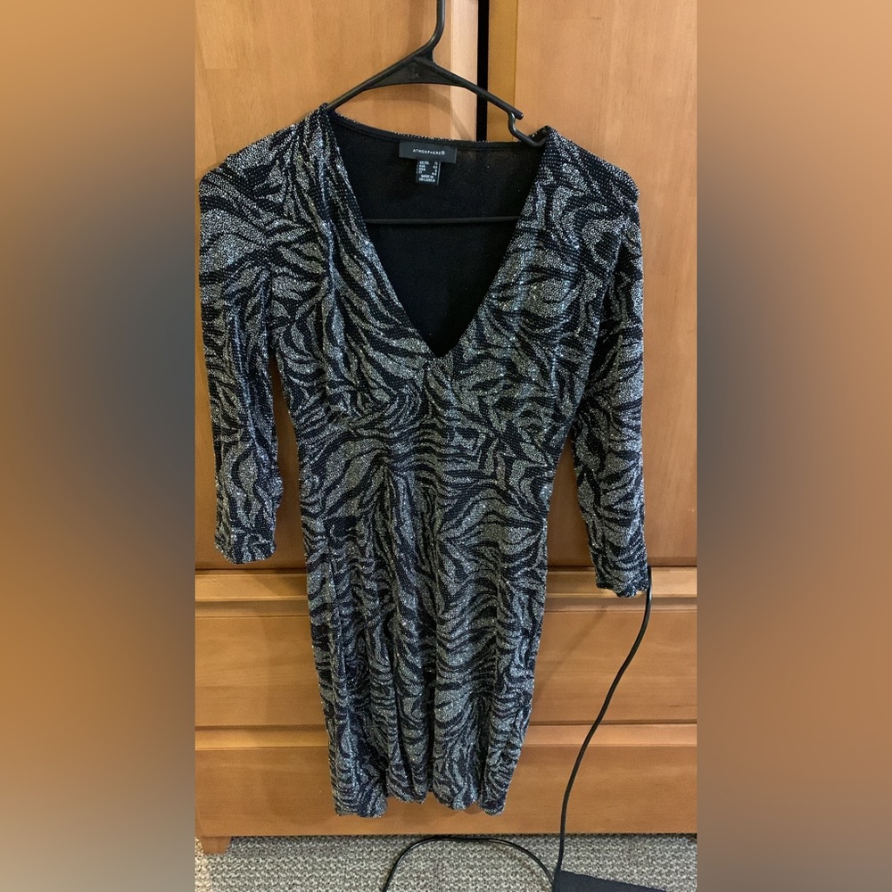 Sexy Low Cut Glitter Dress
